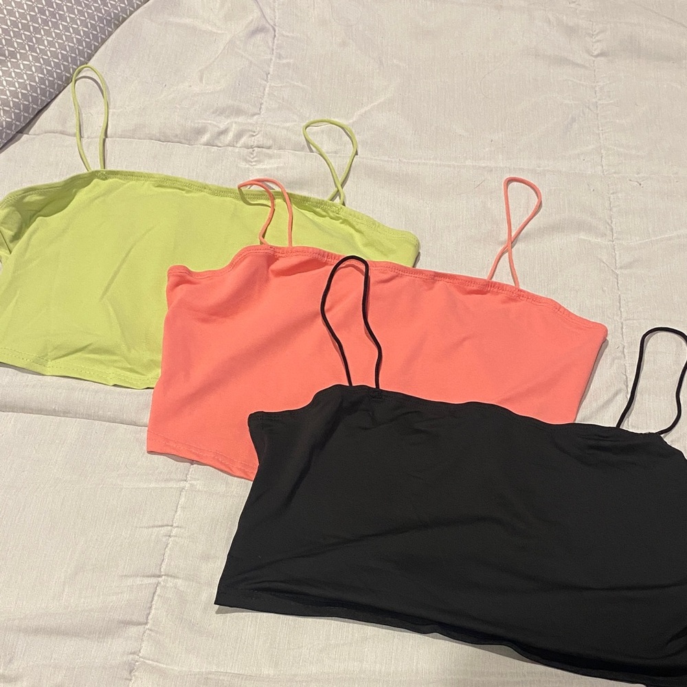 SHEIN Women's Camisole Tops - Black, Pink, Lime